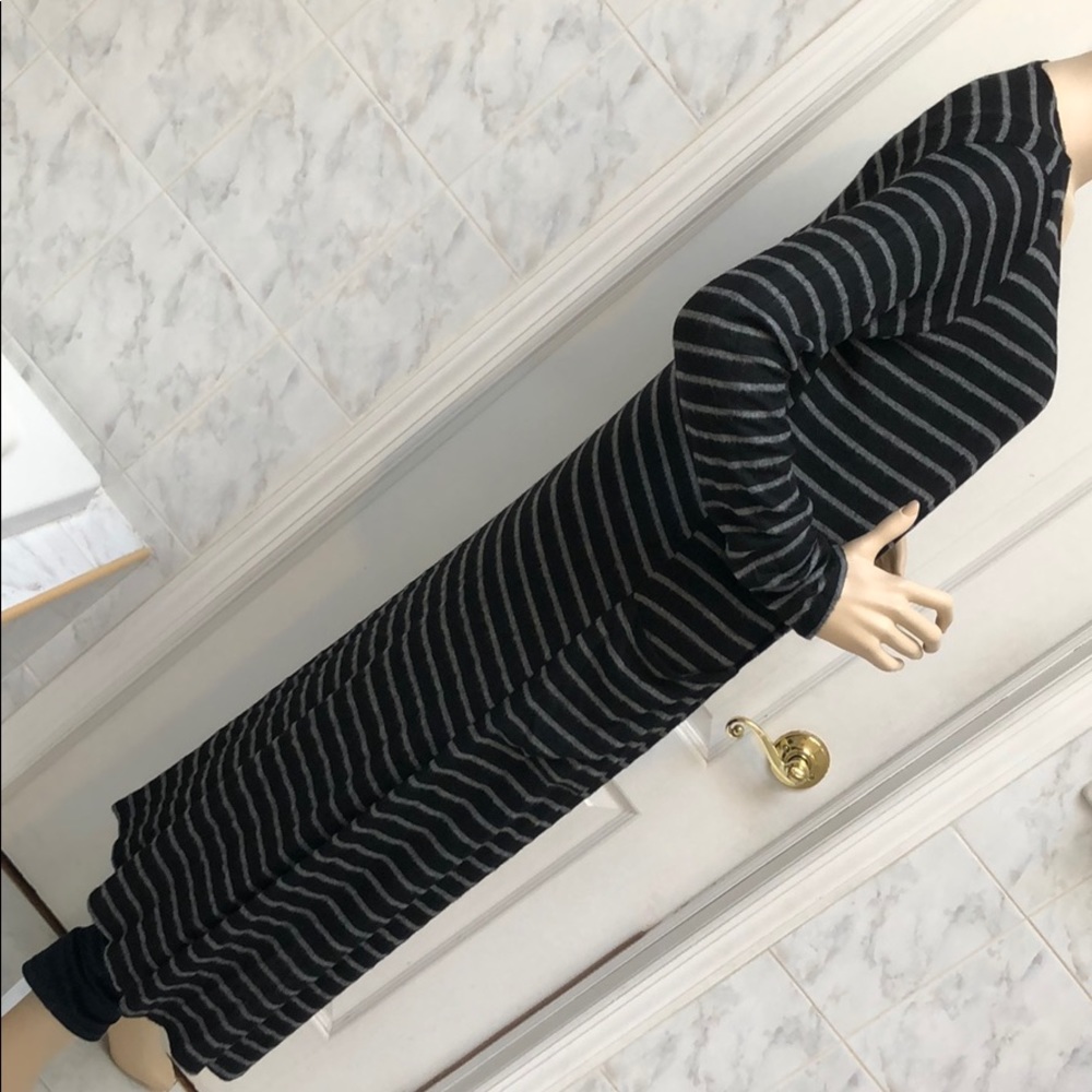 Last 1! CHARCOAL & BLACK STRIPE CARDIGAN - Picture 4 of 7